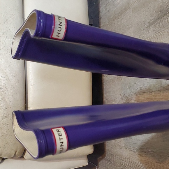 Hunter Tall Gloss Rain Boots 8 - Picture 6 of 7